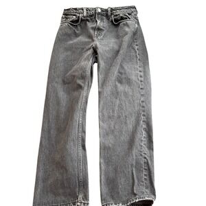 Weekday Voyage Trotter Black Straight Leg Jeans Mens 30x26 Faded Charcoal Denim